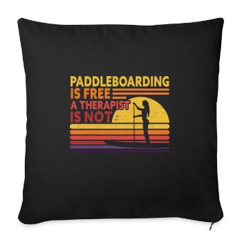 SUP Paddle Board Paddleboard - Housse de coussin décorative 45 x 45 cm - noir - Devant