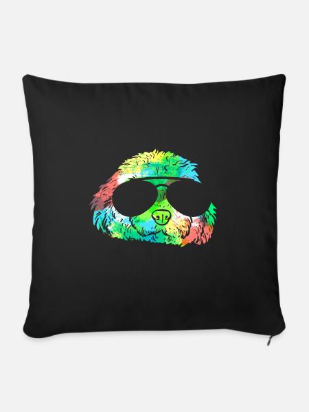 Cavapoo Cavoodle Capoodle Hund - Sofakissenbezug 45 x 45 cm - Schwarz