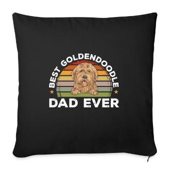 Goldendoodle Doodle Dog - Sofa pillowcase 17,3'' x 17,3'' (45 x 45 cm) - black - Front