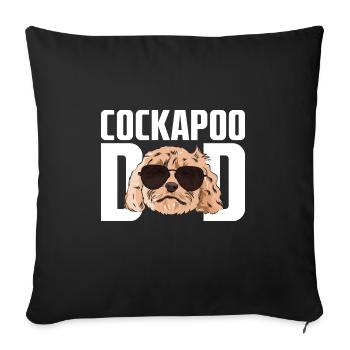 Cockapoo Hund - Sofakissenbezug 45 x 45 cm - Schwarz - Vorne