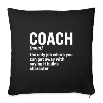 Trainer Trainer Sport Geschenk - Sofakissenbezug 45 x 45 cm - Schwarz - Vorne