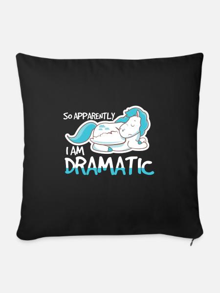 So Apparently I Am Dramatic - Sofakissenbezug 45 x 45 cm - Schwarz