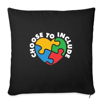 Choisissez d’inclure un enseignant spécialisé - Housse de coussin décorative 45 x 45 cm - noir - Devant