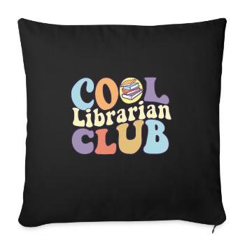 Cool Librarian Club It's A Good Day To Read A - Sofa pillowcase 17,3'' x 17,3'' (45 x 45 cm) - black - Front
