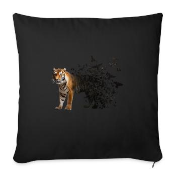 Tiger - Sofa pillowcase 17,3'' x 17,3'' (45 x 45 cm) - black - Front