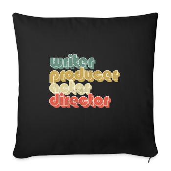 Scénariste Producteur Acteur Réalisateur Réalisateur Film - Housse de coussin décorative 45 x 45 cm - noir - Devant