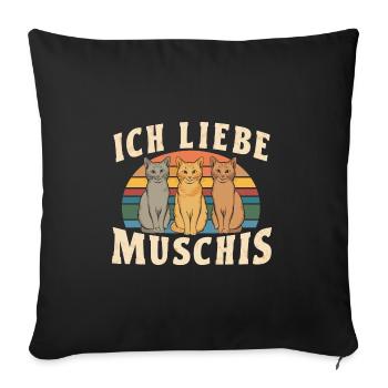 J’aime le dicton drôle Dragging Party - Housse de coussin décorative 45 x 45 cm - noir - Devant