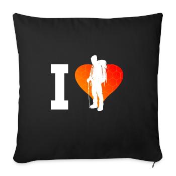 Boulder Climber Climbing Bouldering Climbing - Sofa pillowcase 17,3'' x 17,3'' (45 x 45 cm) - black - Front