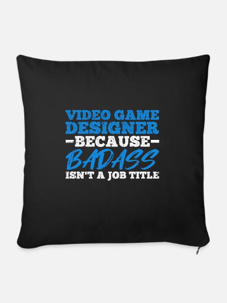 Video Game Designer - Sofakissenbezug 45 x 45 cm - Schwarz