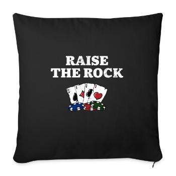 Raise the Rock Gambler Casino Jeux de hasard - Housse de coussin décorative 45 x 45 cm - noir - Devant
