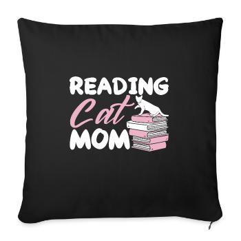 Les amateurs de livres de chats lisent des livres - Housse de coussin décorative 45 x 45 cm - noir - Devant