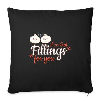 Ive Got Fillings For You - Sofa pillowcase 17,3'' x 17,3'' (45 x 45 cm) - black - Front