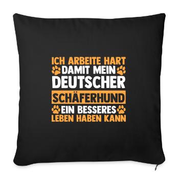Hund Hundebesitzer Hund Hunderasse Geschenk - Sofakissenbezug 45 x 45 cm - Schwarz - Vorne