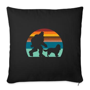 English Springer Spaniel Dog - Sofa pillowcase 17,3'' x 17,3'' (45 x 45 cm) - black - Front