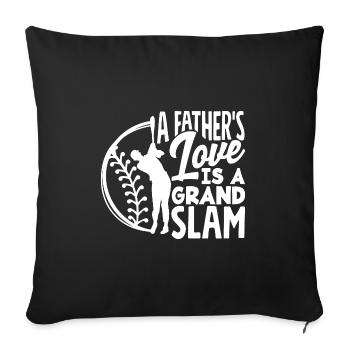 Un amour des pères est une fête des pères du Grand Chelem - Housse de coussin décorative 45 x 45 cm - noir - Devant