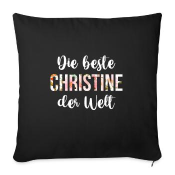 Christine - Sofakissenbezug 45 x 45 cm - Schwarz - Vorne