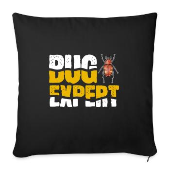 Insect collectors, insects, beetle lovers, entomologists - Sofa pillowcase 17,3'' x 17,3'' (45 x 45 cm) - black - Front