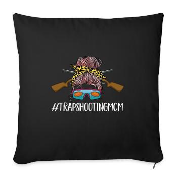 Trapschießen Skeet Tontaubenschießen - Sofakissenbezug 45 x 45 cm - Schwarz - Vorne