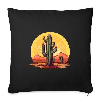 Cactus - Sofa pillowcase 17,3'' x 17,3'' (45 x 45 cm) - black - Front