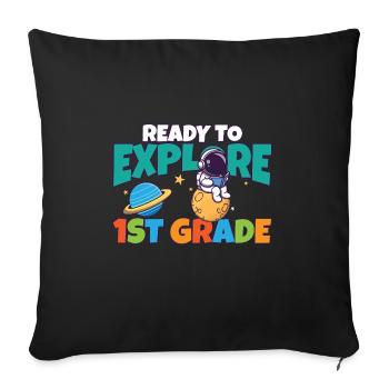 First Day Of School Day Ready to Explore 1st - Sofakissenbezug 45 x 45 cm - Schwarz - Vorne