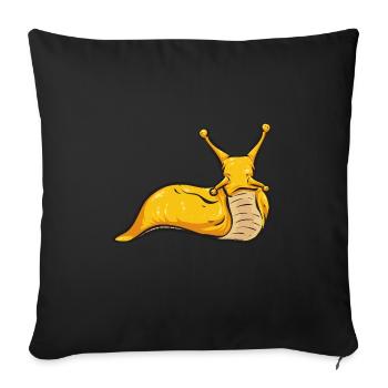 Banana Snail Snail - Sofa pillowcase 17,3'' x 17,3'' (45 x 45 cm) - black - Front