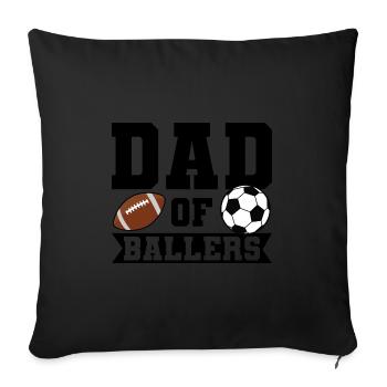 baller fussball baller Geschenk - Sofakissenbezug 45 x 45 cm - Schwarz - Vorne