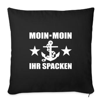 Moin - Sofakissenbezug 45 x 45 cm - Schwarz - Vorne