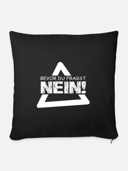 Spruch - Sofakissenbezug 45 x 45 cm - Schwarz