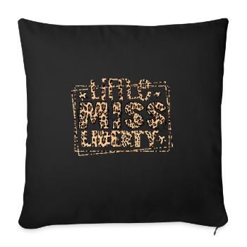 Little Miss Liberty - Sofa pillowcase 17,3'' x 17,3'' (45 x 45 cm) - black - Front