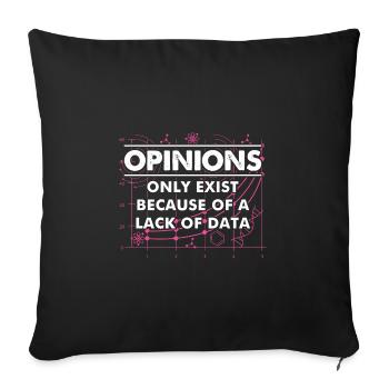 Data Science Lack of - Sofa pillowcase 17,3'' x 17,3'' (45 x 45 cm) - black - Front