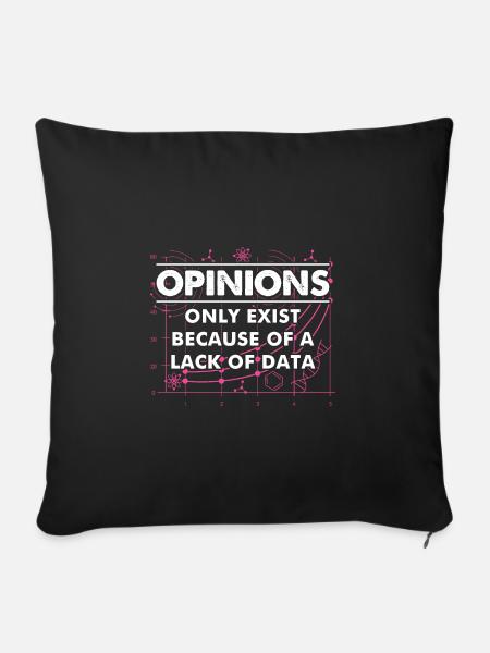 Data Science Mangel an - Sofakissenbezug 45 x 45 cm - Schwarz
