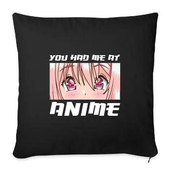 Anime merch Anime Anime Merchandise Geschenk - Sofakissenbezug 45 x 45 cm - Schwarz - Vorne