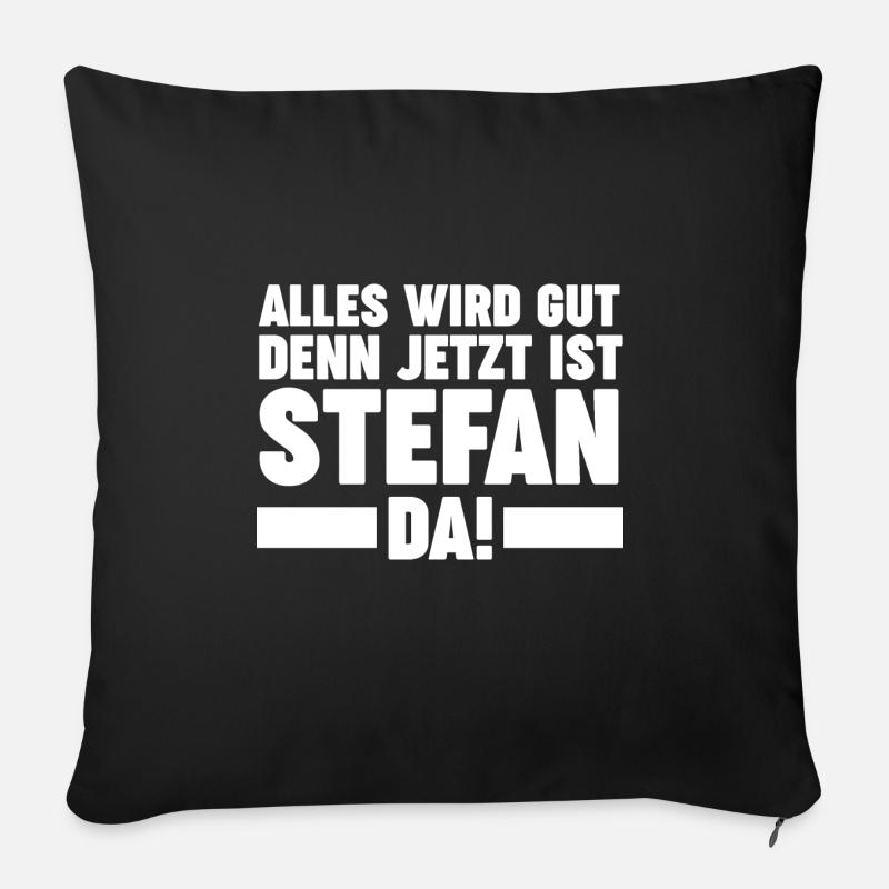 Stefan - Sofakissenbezug 45 x 45 cm - Schwarz