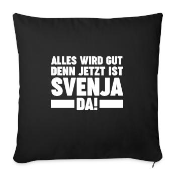 Svenja - Sofakissenbezug 45 x 45 cm - Schwarz - Vorne