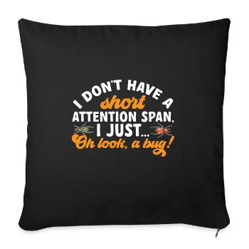 Insect collectors, insects, beetle lovers, entomologists - Sofa pillowcase 17,3'' x 17,3'' (45 x 45 cm) - black - Front