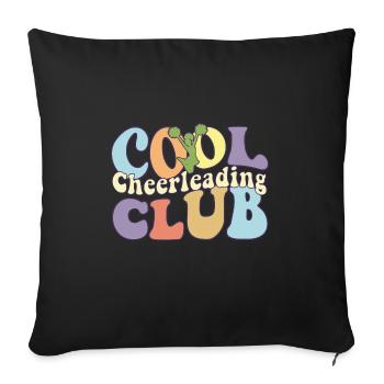 Cool Cheerleading Club Cheerleader Squad Cheer - Sofa pillowcase 17,3'' x 17,3'' (45 x 45 cm) - black - Front