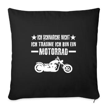 Motorrad - Sofakissenbezug 45 x 45 cm - Schwarz - Vorne