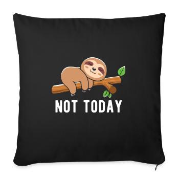 Paresseux amant graphique paresseux Animal drôle paresseux - Housse de coussin décorative 45 x 45 cm - noir - Devant