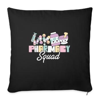 Pharmacy Squad Pharmacist Life Pharmacology - Sofa pillowcase 17,3'' x 17,3'' (45 x 45 cm) - black - Front
