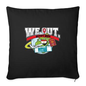 Nous voyageons en Égypte Voyage Matching Famille - Housse de coussin décorative 45 x 45 cm - noir - Devant