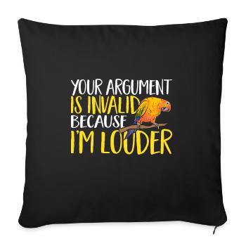 Parakeet, Parrot, Parakeet, Bird - Sofa pillowcase 17,3'' x 17,3'' (45 x 45 cm) - black - Front
