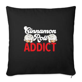 Rouleau à la cannelle - Housse de coussin décorative 45 x 45 cm - noir - Devant