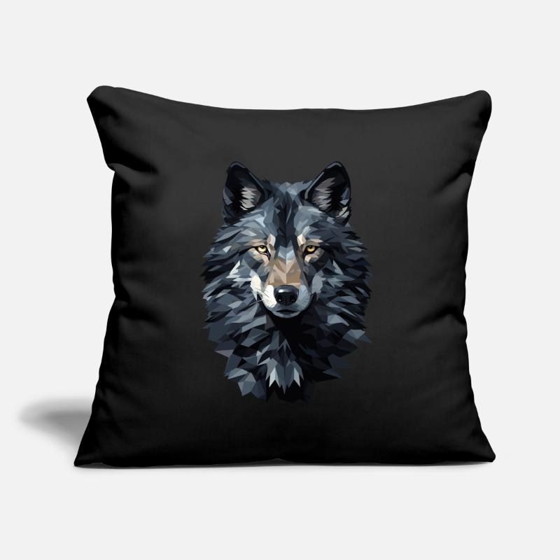 Wolf in Polygon Style Sofa pillowcase 17,3'' x 17,3'' (45 x 45 cm)