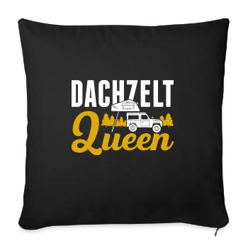 Dachzelt Queen Camping Autodachzelt Outdoor - Sofakissenbezug 45 x 45 cm - Schwarz - Vorne