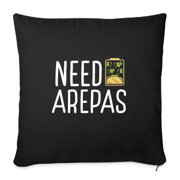 Arepas Lover Hispanic Heritage Month Venezuelan - Sofa pillowcase 17,3'' x 17,3'' (45 x 45 cm) - black - Front