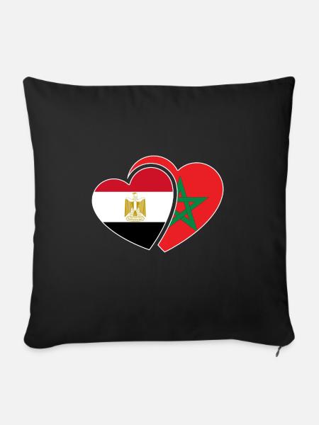 Marokko & Ägypten - Sofakissenbezug 45 x 45 cm - Schwarz