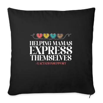 Lactation Consultant IBCLC - Sofa pillowcase 17,3'' x 17,3'' (45 x 45 cm) - black - Front