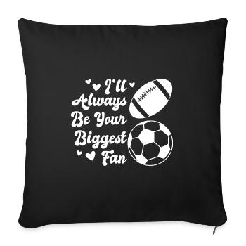 baller fussball baller Geschenk - Sofakissenbezug 45 x 45 cm - Schwarz - Vorne