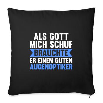 Optiker Beruf Brillen Laden Geschenk - Sofakissenbezug 45 x 45 cm - Schwarz - Vorne