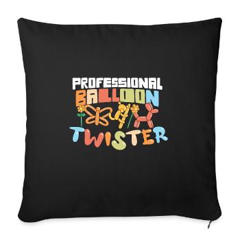 Ballon professionnel Animal Twister Circus - Housse de coussin décorative 45 x 45 cm - noir - Devant